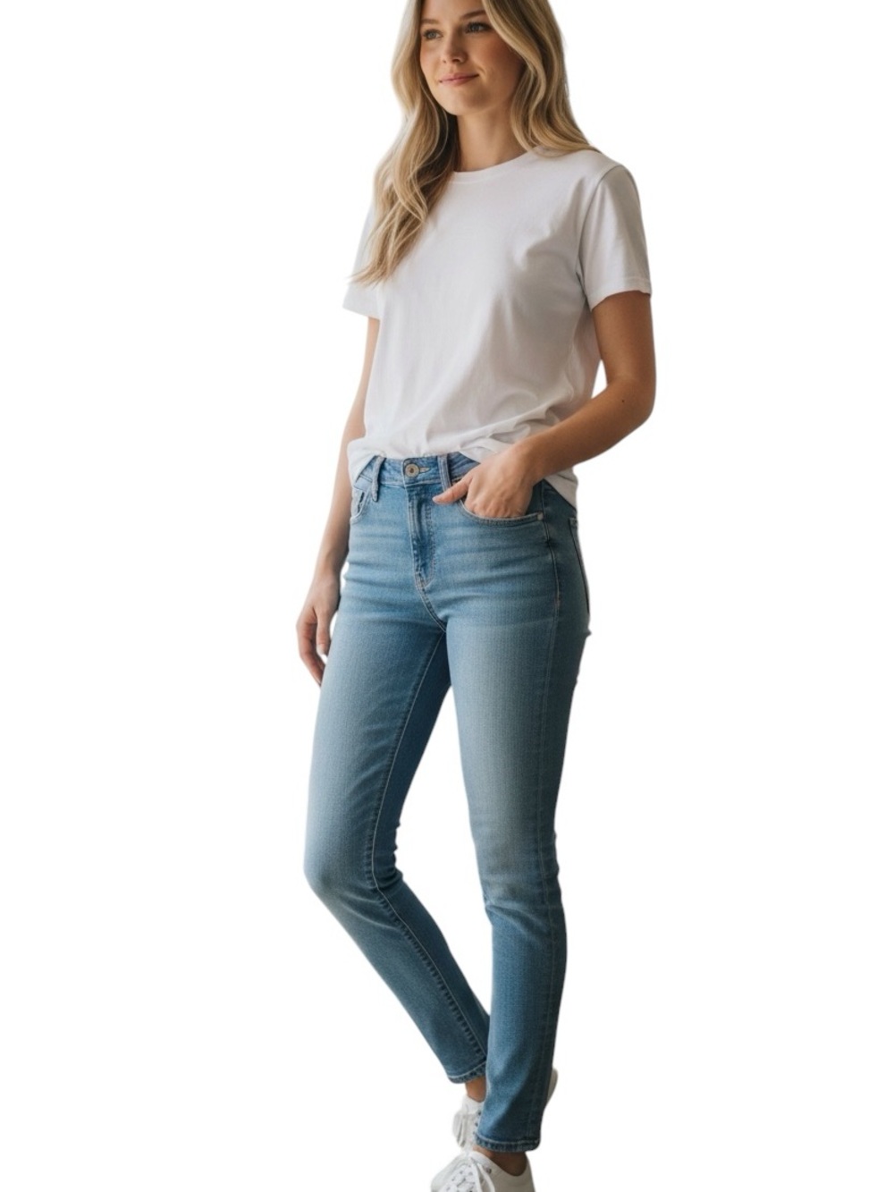 PAIGE Verdugo Ankle Light Blue Skinny Jeans for Women Mid Rise Sz 24